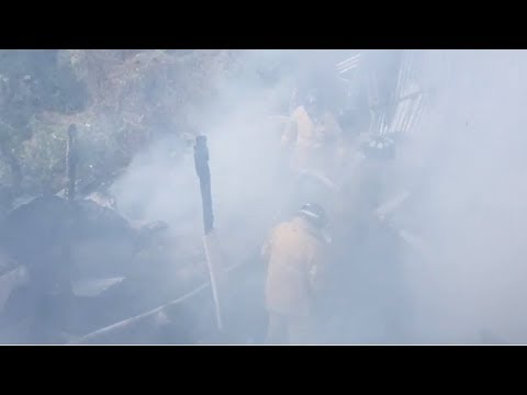 Mujer fue rescatada de un incendio ocurrido en Chinautla