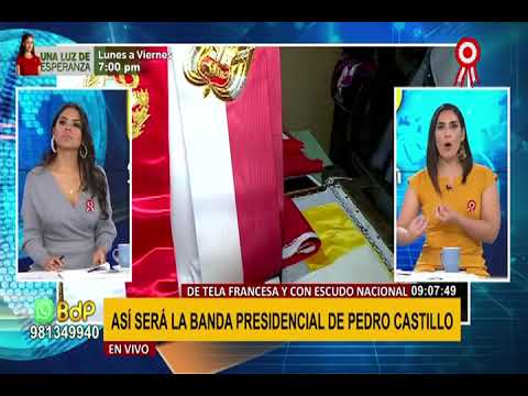 EXCLUSIVO |  Así será la banda presidencial de Pedro Castillo