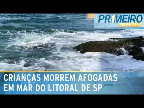 Duas crianças morrem afogadas após pularem no mar do Guarujá (SP) | Primeiro Impacto (02/04/24)
