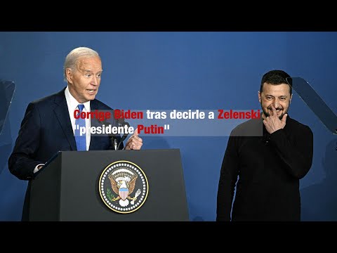 Corrige Biden tras decirle a Zelenski presidente Putin