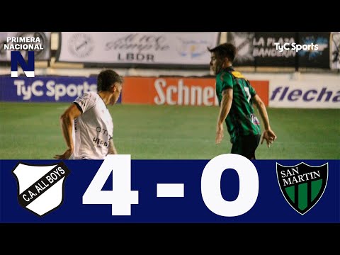 All Boys 4-0 San Martín (S) | Primera Nacional | Fecha 35 (Zona A)