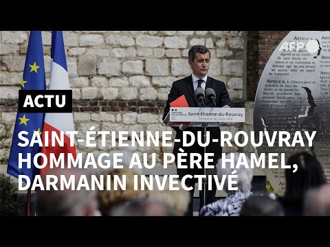 Saint-Étienne-du-Rouvray : un hommage au père Hamel agité | AFP