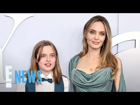 Angelina Jolie Debuts Chest Tattoo on Tony Awards Red Carpet With Daughter Vivienne | E! News