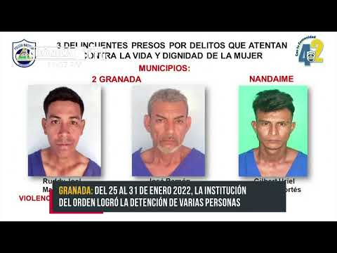 Operativos dejan 11 detenidos por diferentes delitos en Granada - Nicaragua
