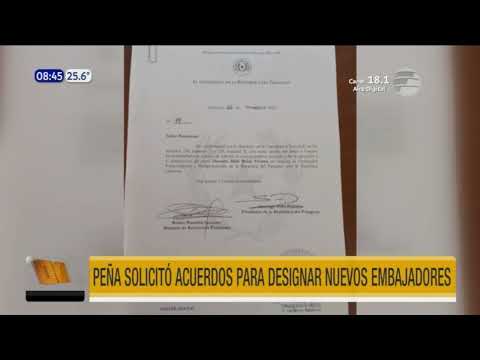 Peña solicitó acuerdos para designar nuevos embajadores