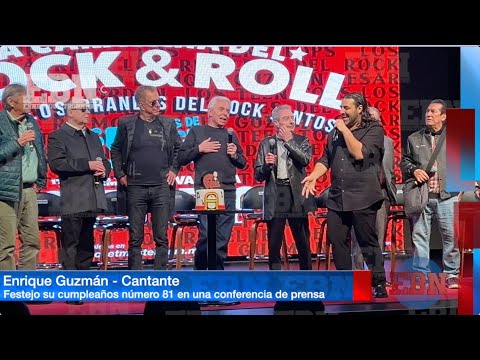 ENRIQUE GUZMÁN CELEBRA SU CUMPLEAÑOS  en plena conferencia de prensa le cantan las mañanitas