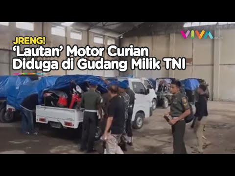 Markas Diduga Milik TNI Digerebek, Isinya Ratusan Motor Curian