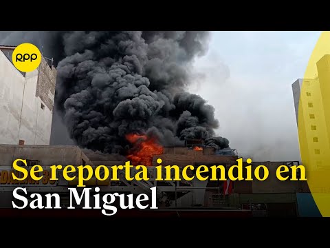 Se registra un incendio en el distrito de San Miguel