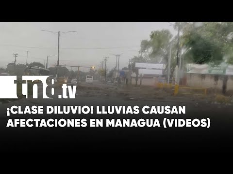 Viviendas inundadas y pérdidas materiales debido a fuerte aguacero en Managua