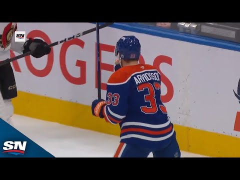 Oilers Viktor Arvidsson Converts On Connor McDavids Pinpoint Feed To Beat Linus Ullmark