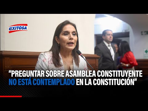 Patricia Juárez: Preguntar sobre una Asamblea Constituyente no está contemplado en la Constitución