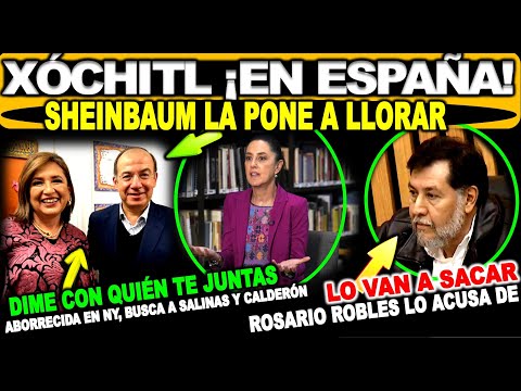 Xóchitl ¡De vergüenza! En España con Salinas y Calderón, Sheinbaum: dime con quién te juntas y te