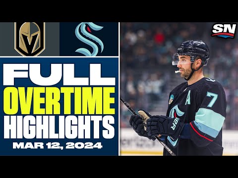 Vegas Golden Knights at Seattle Kraken | FULL Overtime Highlights - March 12, 2024