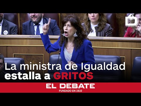 La ministra de Igualdad pierde los papeles tras sacarle los colores un diputado del PP