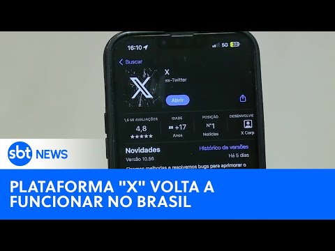 X volta a funcionar no Brasil após decisão de Moraes | #SBTNewsnaTV (09/10/24)