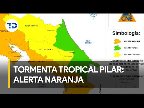 CNE declara alerta naranja en la región del pacífico por tormenta tropical Pilar