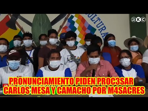 PRONUNCIAMIENTO FEDERACIÓN DE COMUNIDADES INTERCULTURALES DE CHIMORE PIDE D3NUNCIA CONTR4 CAMACHO