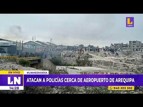 Atacan a policías cerca del aeropuerto Alejandro Velasco Astete de Arequipa