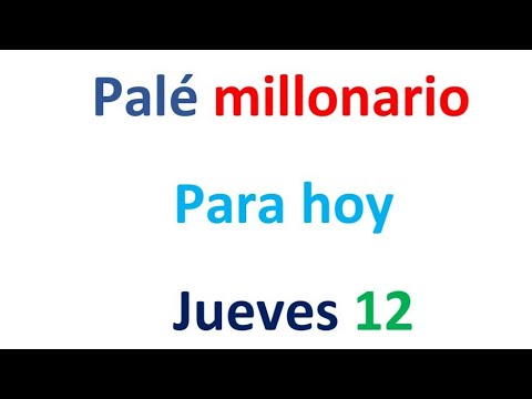 PALÉ MILLONARIO para hoy Jueves 12 de septiembre, El campeón de los números