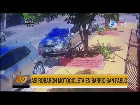 Así robaron una motocicleta en el barrio San Pablo