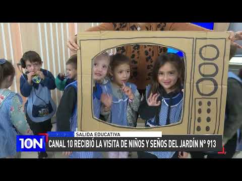 SALIDA EDUCATIVA: Canal 10 recibió la visita de niños y seños del Jardín N° 913