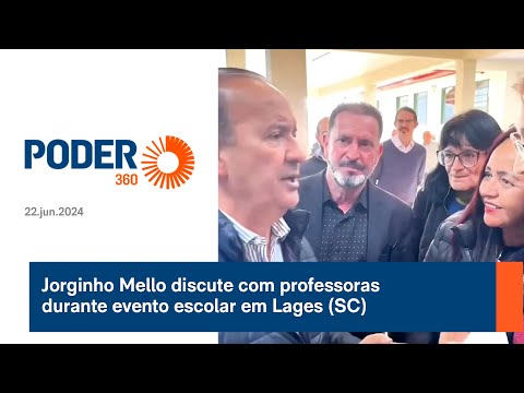 Jorginho Mello discute com professoras durante evento escolar em Lages (SC)