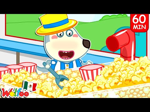 Piscina de palomitas de maíz | Dibujos animados | Wolfoo Video Para Niños