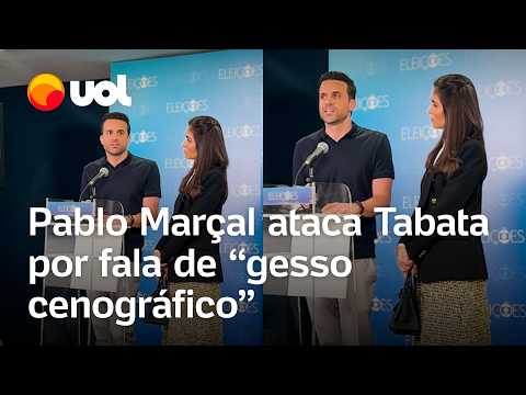 Debate Globo: Marçal ataca Tabata por fala de 'gesso cenográfico' e critica toxicológico de Boulos