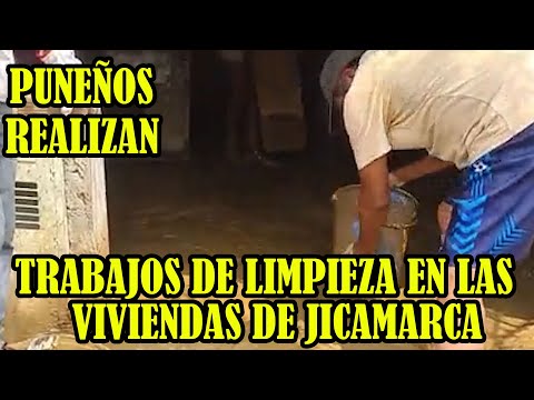 PUNEÑOS TRABAJANDO PARA RECONSTRUIR JICAMARCA EN LA REGIÓN LIMA PROVINCIAS..