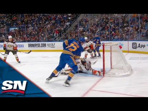 Ducks Gibson Makes A Ridiculous Glove Save Against The Post To Rob Sabres Thompson