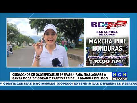 Ciudadanos de Ocotepeque se preparan para trasladarse a Santa Rosa de Copán para la marcha del BOC