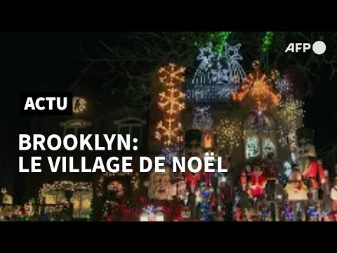 A Brooklyn, le quartier s'illumine dans le village de Noël | AFP
