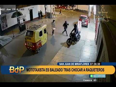 VMT: Mototaxista es baleado tras intentar detener a dos delincuentes