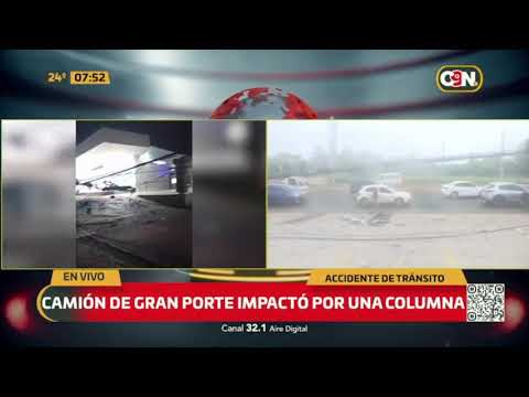 Camión de gran porte protagoniza accidente en zona del autódromo Aratirí