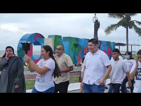 Caravana por la Paz | Entrega Antorcha a Jóvenes. Padre José Francisco. Cd. del Carmen.