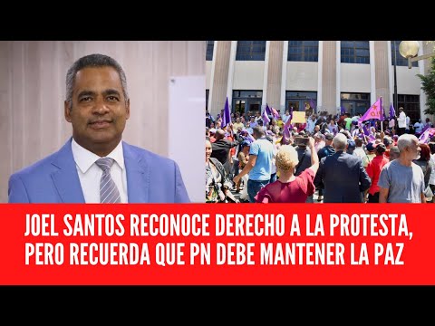 JOEL SANTOS RECONOCE DERECHO A LA PROTESTA, PERO RECUERDA QUE PN DEBE MANTENER LA PAZ