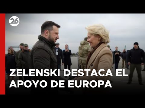 Zelenski destacó el apoyo de Europa en la guerra