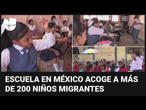 ACNUR financia una escuela en México para que niños migrantes continúen sus estudios