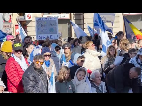 Romanians protest in solidarity with Israel and the Hamas hostages