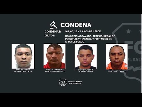 Condenan asesinos de 4 integrantes de una misma familia que fue engañada con migrar hacia EE.UU