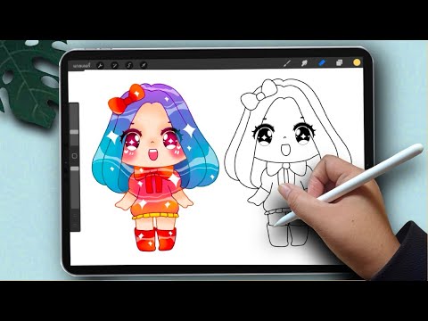 สอนวาดรูปสาวน้อยการ์ตูนจิบิน