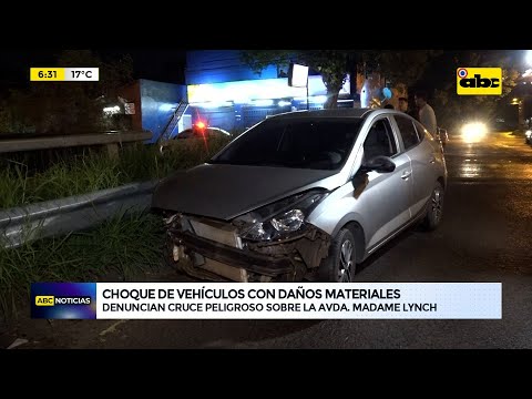 Av. Madame Lynch: Choque de vehículos con daños materiales