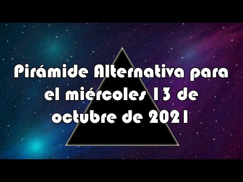 Lotería de Panamá - Pirámide Alternativa para el miércoles 13 de octubre de 2021