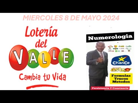 LOTERIA del VALLE del MIERCOLES 8 de MAYO 2024 RESULTADOS PREMIO MAYOR