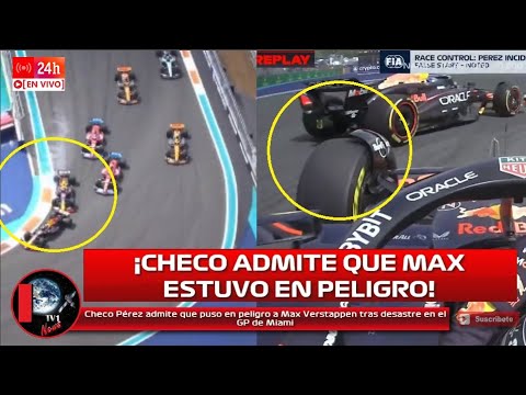 Checo Pérez admite que puso en peligro a Max Verstappen tras desastre en el GP de Miami