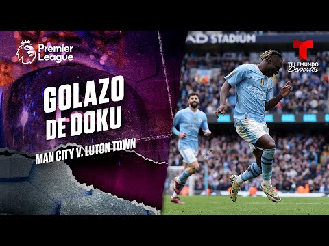 Golazo y jugadón de Jeremy Doku - Man. City v. Luton Town | Premier League | Telemundo Deportes