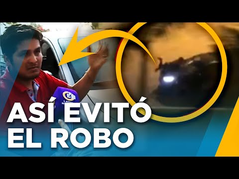 ¡Terminó encima del carro! Mecánico evita que se roben camioneta de su cliente en Puente Piedra