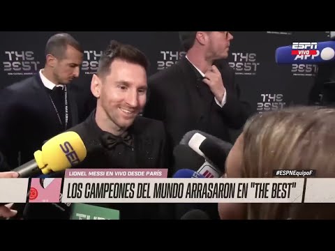 Sofia Martínez entrevistó a Lionel Messi luego de ganar The Best - ESPN 27/2/2023