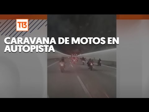 Denuncian caravana de motos en autopista por maniobras peligrosas
