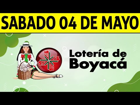 Resultados Lotería de BOYACÁ del Sábado 4 de Mayo de 2024  PREMIO MAYOR